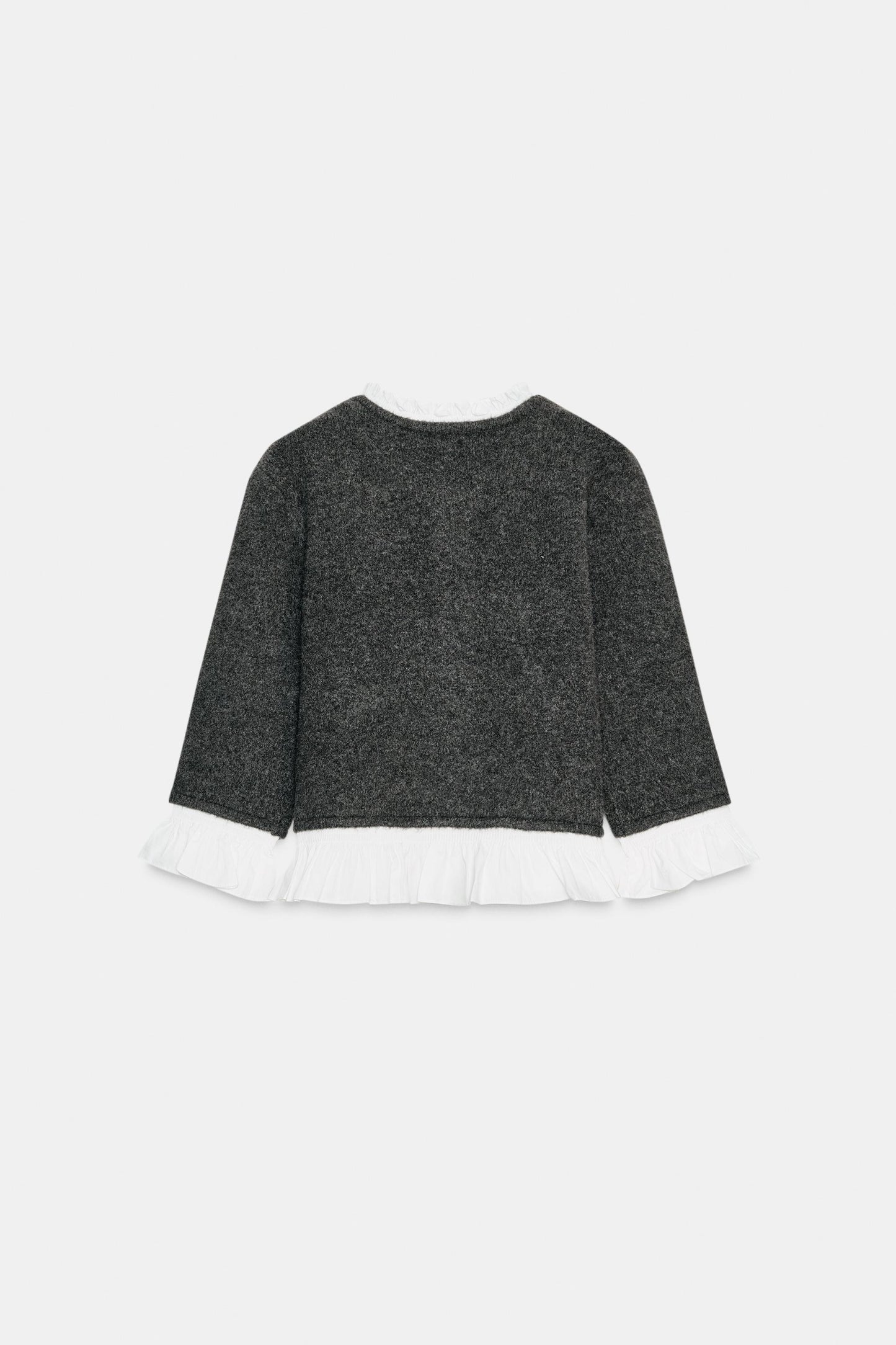 Veste En Maille Bimatière Popeline
