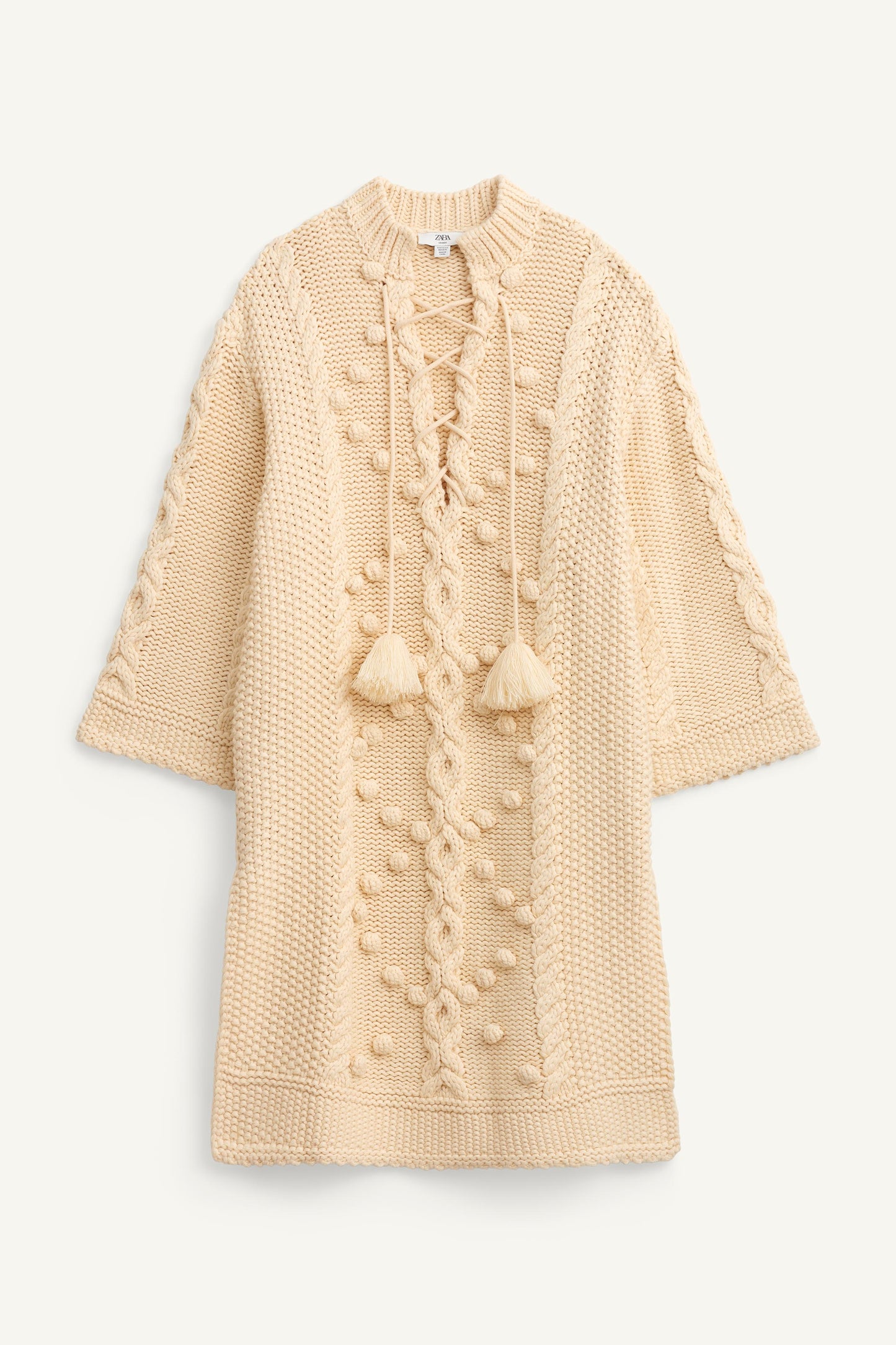 Poncho En Maille À Cordons Édition Limitée