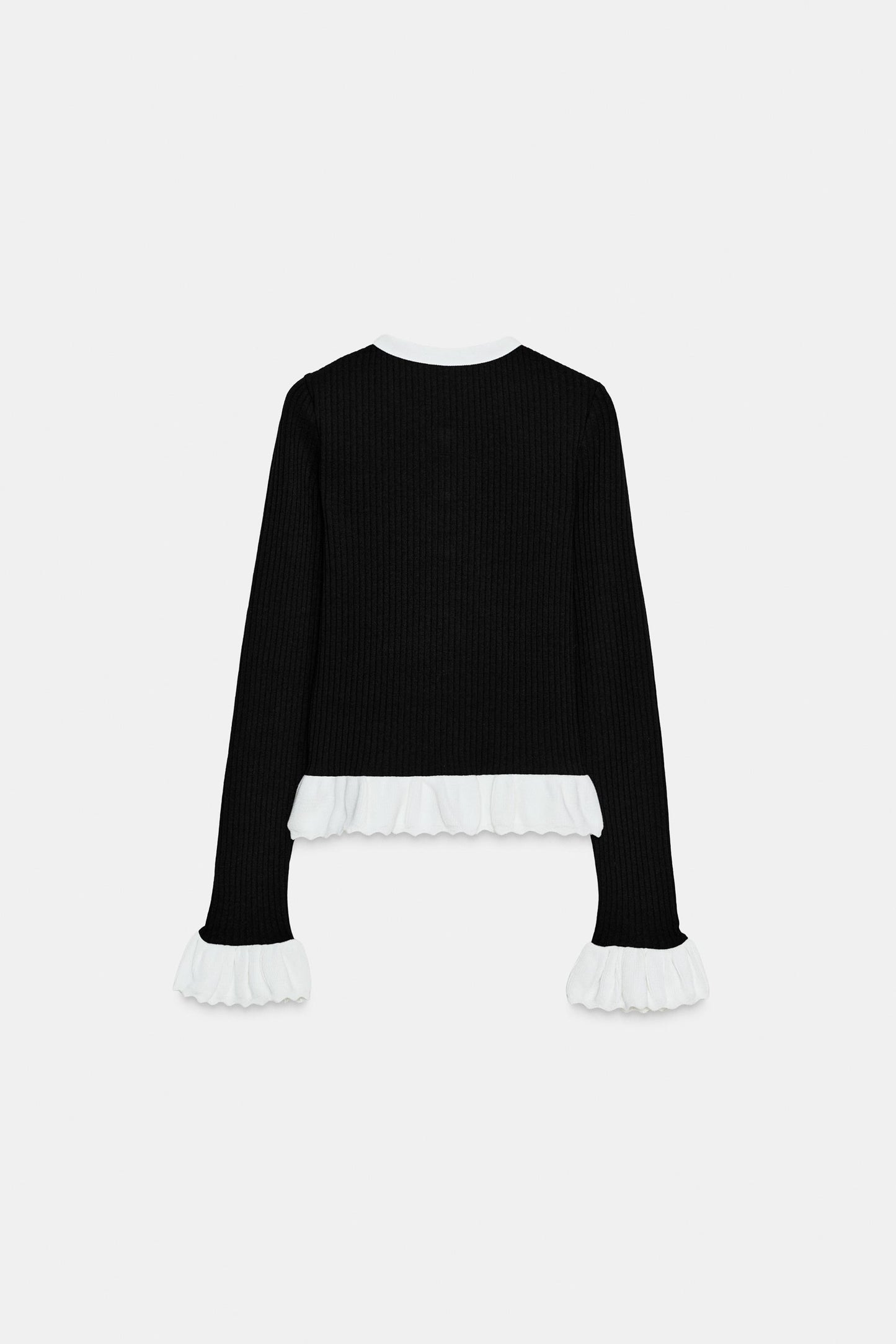 Veste Combinée Tricot Contraste
